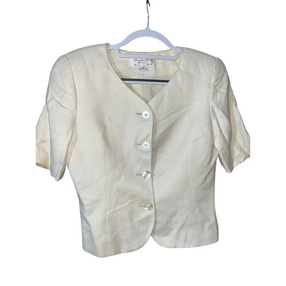 Christian Dior Jackets & Blazers - 075 Vintage Christian Dior The Suit Ivory Wool Jacket USA Made Women’s 6
